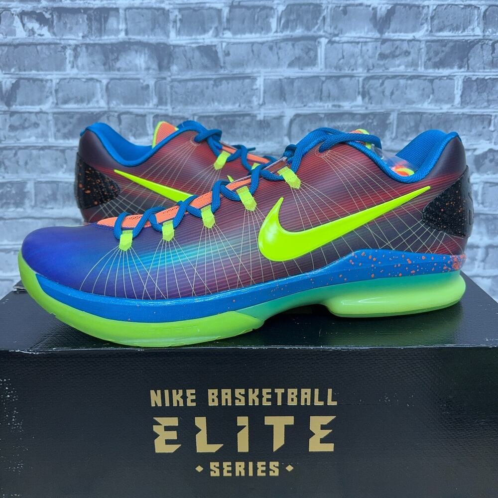 Nike KD V 5 Elite EYBL Multicolor Basketball Shoes 585386-900 Mens Size 16 Rare